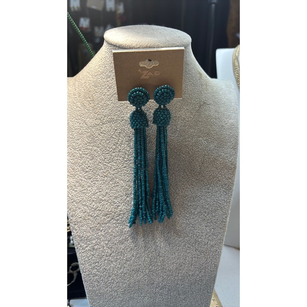 #55. Boho-chic Beaded Tassel Earrings
